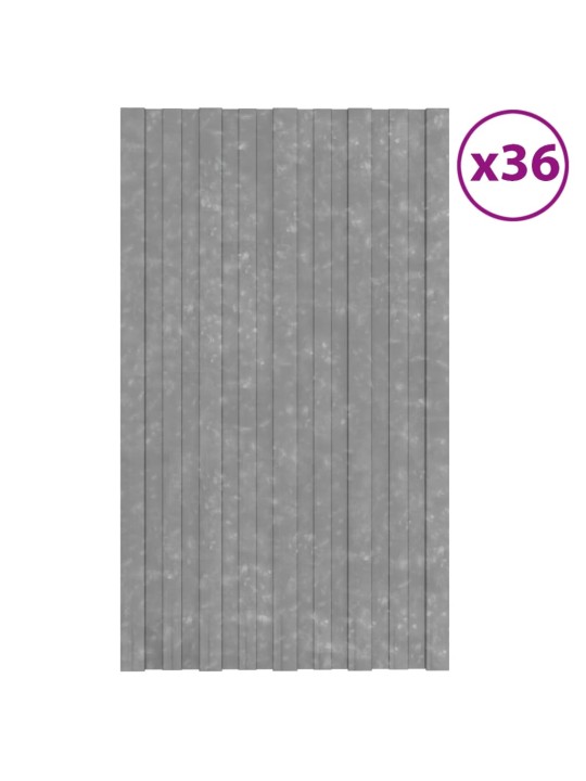 Střešní panely 36 ks pozinkovaná ocel stříbrné 80 x 45 cm