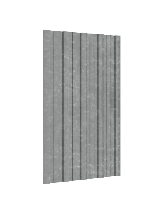 Střešní panely 36 ks pozinkovaná ocel stříbrné 80 x 45 cm