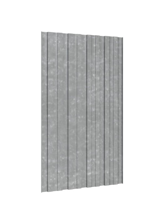 Střešní panely 36 ks pozinkovaná ocel stříbrné 80 x 45 cm