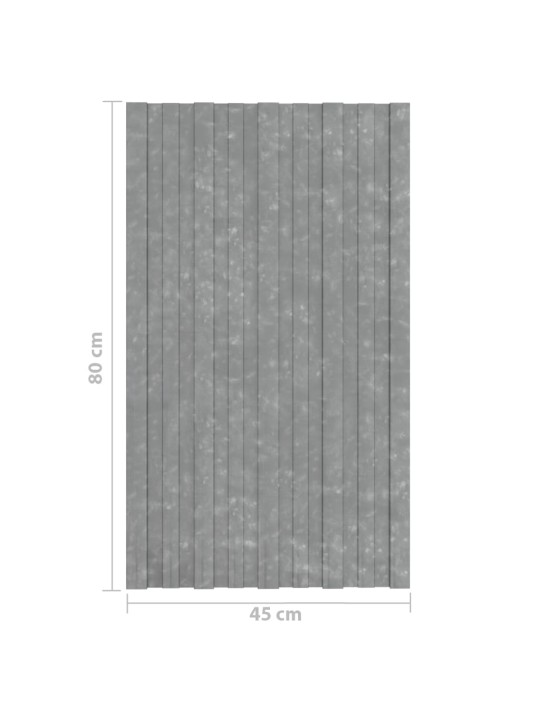 Střešní panely 36 ks pozinkovaná ocel stříbrné 80 x 45 cm
