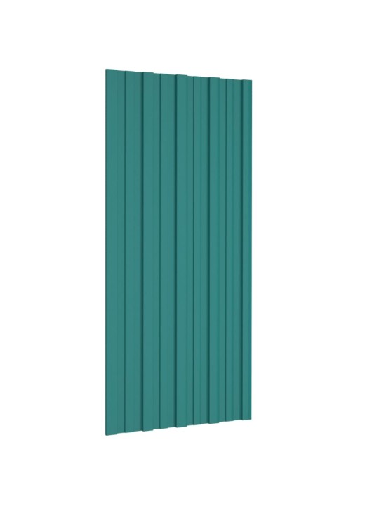 Střešní panely 12 ks pozinkovaná ocel zelené 100 x 45 cm