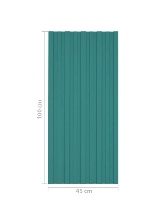 Střešní panely 36 ks pozinkovaná ocel zelené 100 x 45 cm