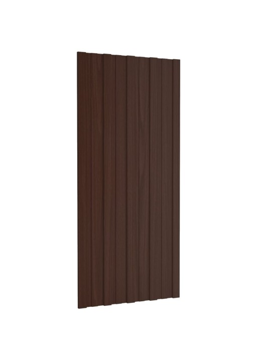 Střešní panely 12 ks pozinkovaná ocel hnědé 100 x 45 cm