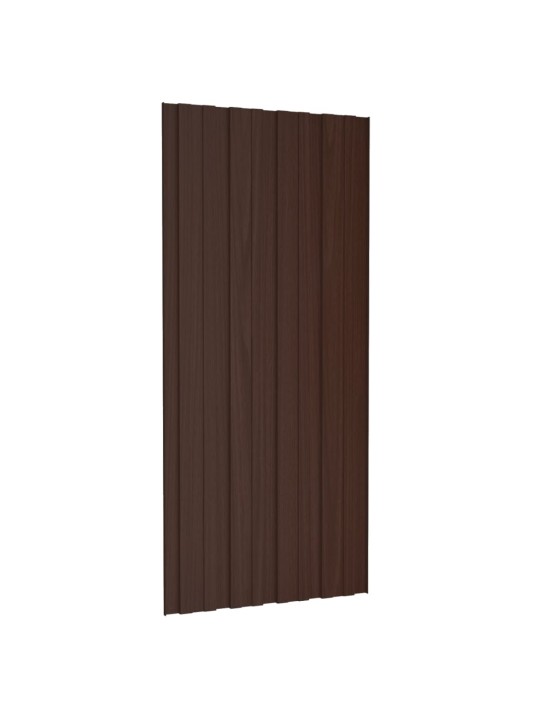 Střešní panely 36 ks pozinkovaná ocel hnědé 100 x 45 cm