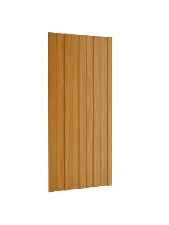 Střešní panely 36 ks pozinkovaná ocel světlé dřevo 100 x 45 cm