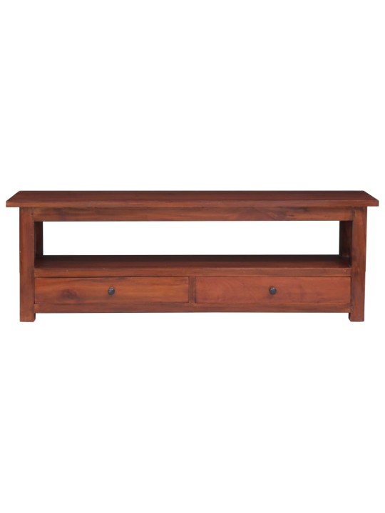 TV stolek hnědý 115 x 30 x 40 cm masivní mahagonové dřevo