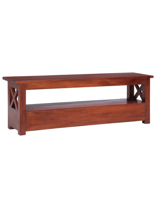 TV stolek hnědý 115 x 30 x 40 cm masivní mahagonové dřevo