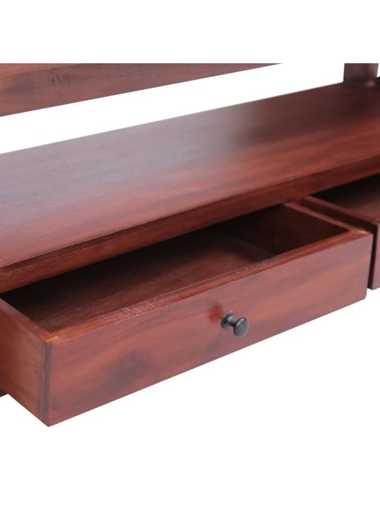 TV stolek hnědý 115 x 30 x 40 cm masivní mahagonové dřevo