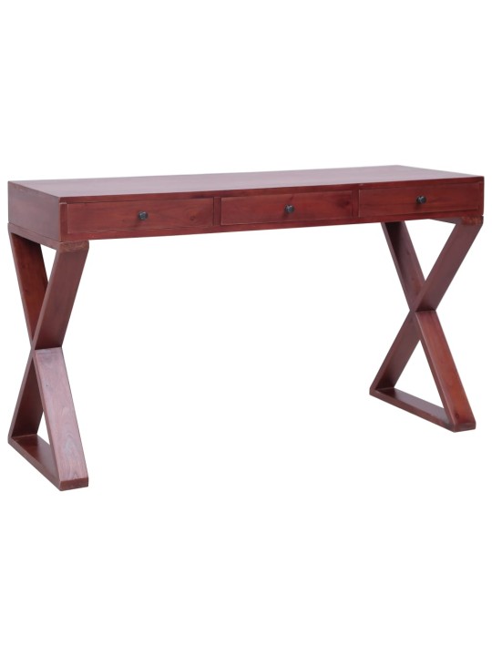 Počítačový stůl hnědý 115x47x77 cm masivní mahagonové dřevo