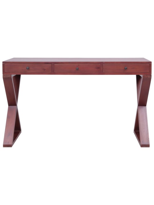 Počítačový stůl hnědý 115x47x77 cm masivní mahagonové dřevo