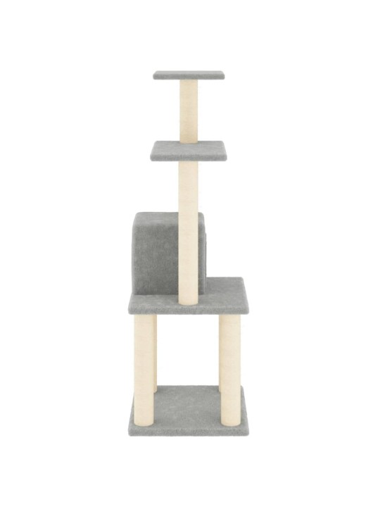 Škrabadlo pro kočky se sisalovými sloupky světle šedé 105 cm
