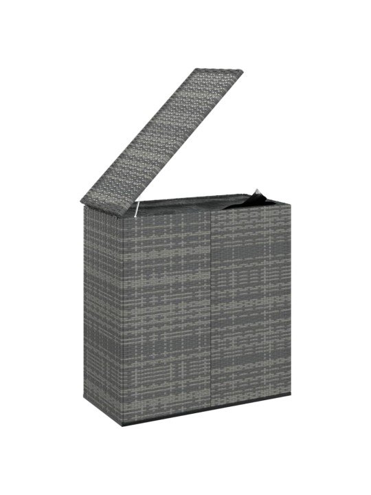 Zahradní úložný box PE ratan 100 x 49 x 103,5 cm šedý
