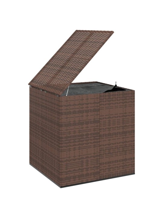 Zahradní úložný box PE ratan 100 x 97,5 x 104 cm hnědý