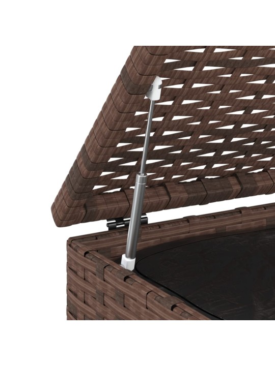 Zahradní úložný box PE ratan 100 x 97,5 x 104 cm hnědý