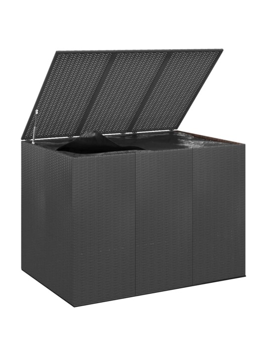 Zahradní úložný box PE ratan 145 x 100 x 103 cm černý