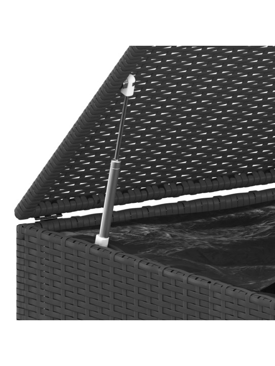 Zahradní úložný box PE ratan 145 x 100 x 103 cm černý
