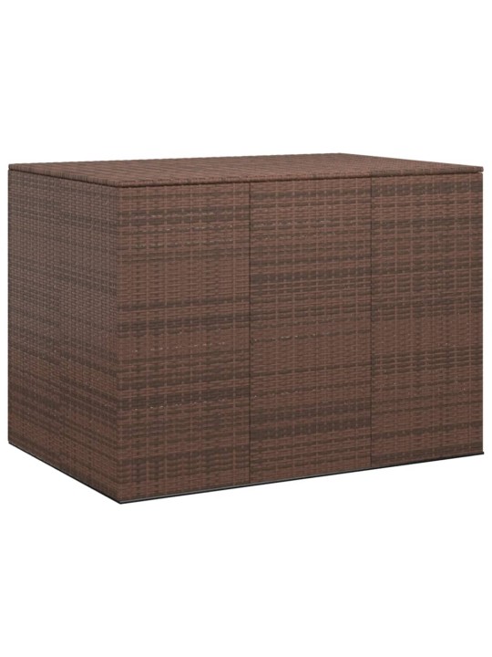 Zahradní úložný box PE ratan 145 x 100 x 103 cm hnědý