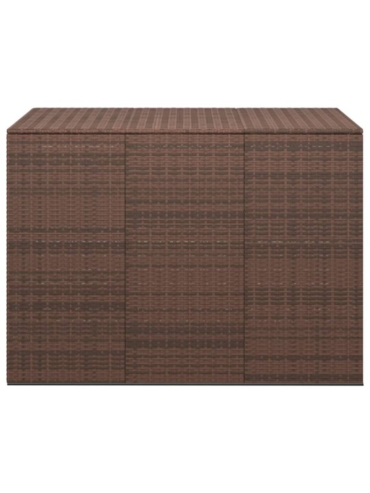 Zahradní úložný box PE ratan 145 x 100 x 103 cm hnědý
