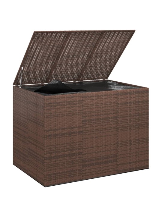 Zahradní úložný box PE ratan 145 x 100 x 103 cm hnědý