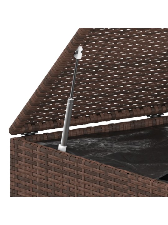 Zahradní úložný box PE ratan 145 x 100 x 103 cm hnědý