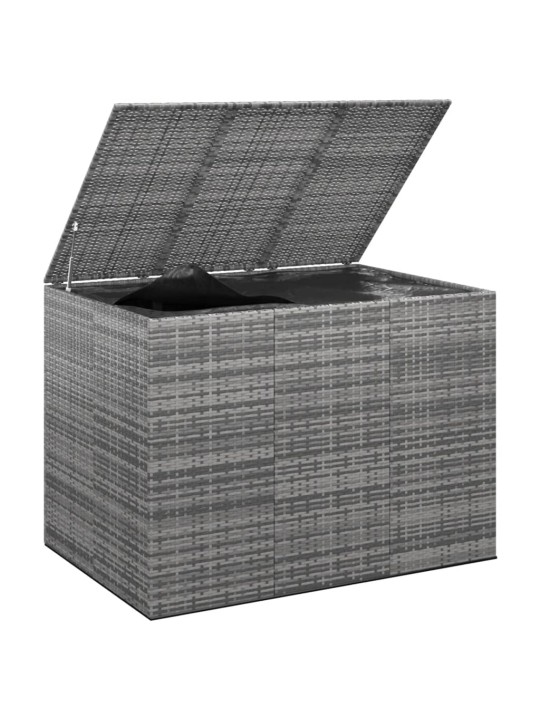 Zahradní úložný box PE ratan 145 x 100 x 103 cm šedý