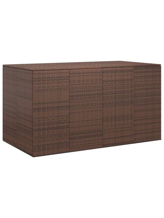 Zahradní úložný box PE ratan 194 x 100 x 103 cm hnědý
