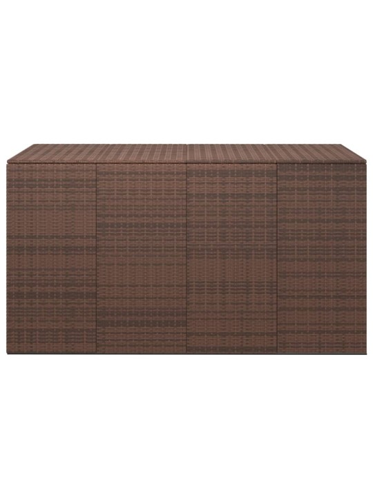 Zahradní úložný box PE ratan 194 x 100 x 103 cm hnědý