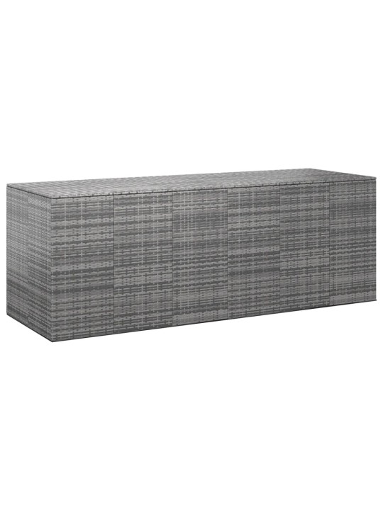 Zahradní úložný box PE ratan 291 x 100,5 x 104 cm šedý