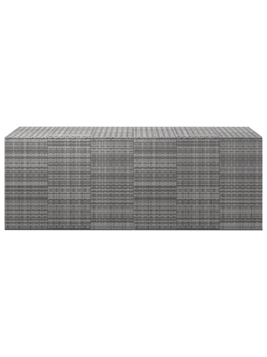 Zahradní úložný box PE ratan 291 x 100,5 x 104 cm šedý
