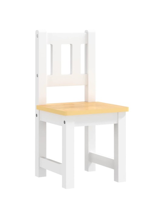 4dílná sada dětského stolu a židlí bílá a béžová MDF