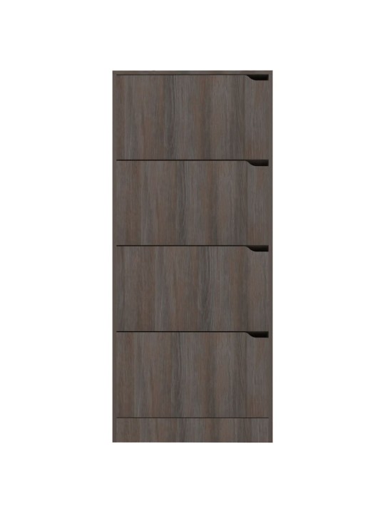 Botník se 4 dvířky šedý dub sonoma 59x24x136cm kompozitní dřevo
