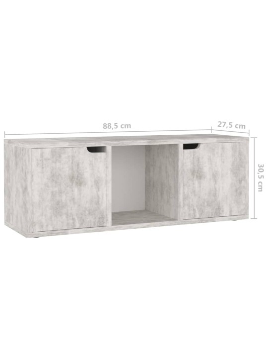 TV skříňka betonově šedá 88,5 x 27,5 x 30,5 cm kompozitní dřevo