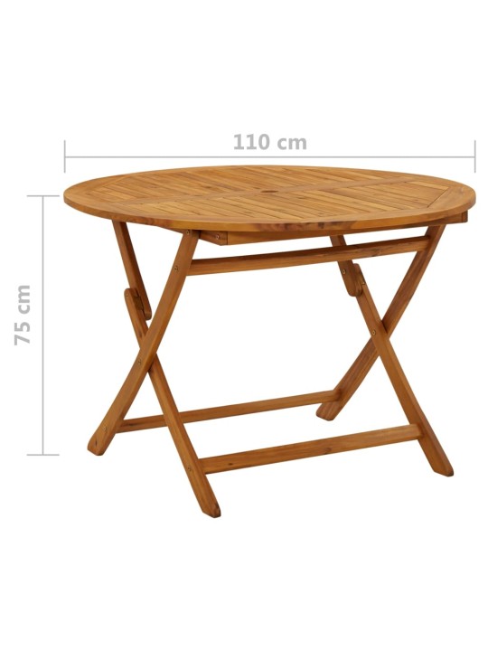 Skládací zahradní stůl 110 cm masivní akáciové dřevo