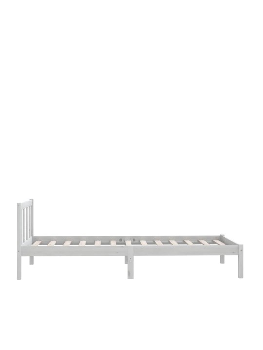 Rám postele bílý masivní borové dřevo 100 x 200 cm