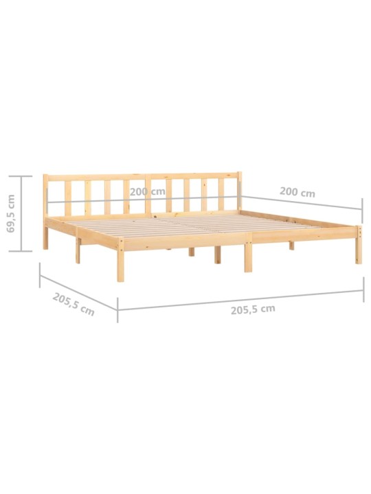 Rám postele masivní borové dřevo 200 x 200 cm