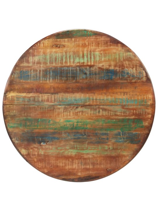 Jídelní stůl Ø 110 x 78 cm masivní recyklované dřevo a ocel