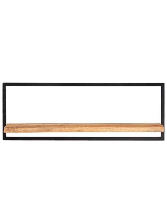 Nástěnné police 2 ks 100 x 24 x 35 cm masivní akácie a ocel