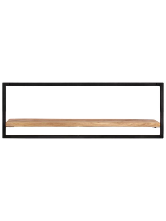 Nástěnné police 2 ks 100 x 24 x 35 cm masivní akácie a ocel