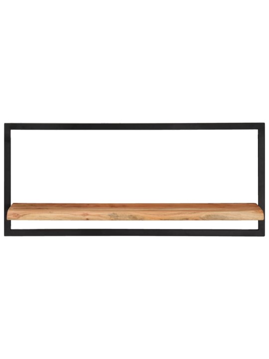 Nástěnné police 2 ks 80 x 24 x 35 cm masivní akácie a ocel