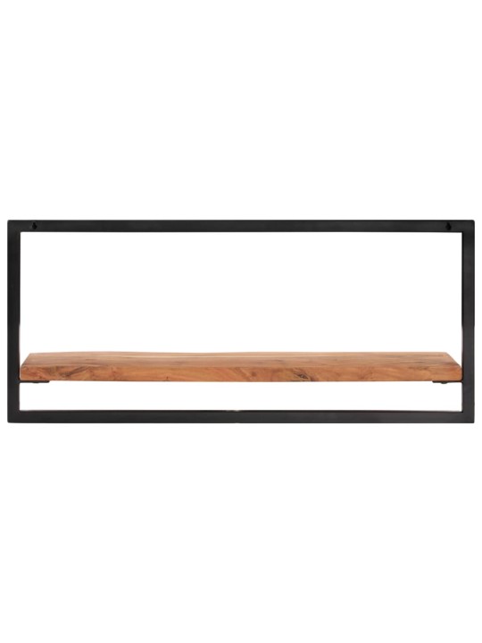 Nástěnné police 2 ks 80 x 24 x 35 cm masivní akácie a ocel