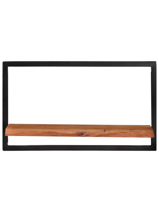 Nástěnné police 2 ks 60 x 25 x 35 cm masivní akácie a ocel