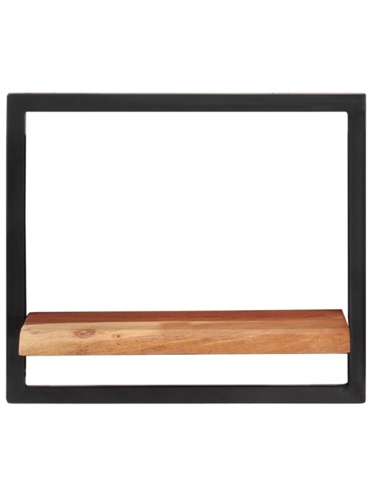 Nástěnné police 2 ks 40 x 24 x 35 cm masivní akácie a ocel