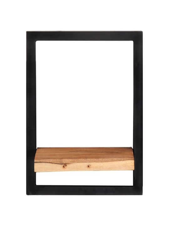 Nástěnné police 2 ks 25 x 25 x 35 cm masivní akácie a ocel