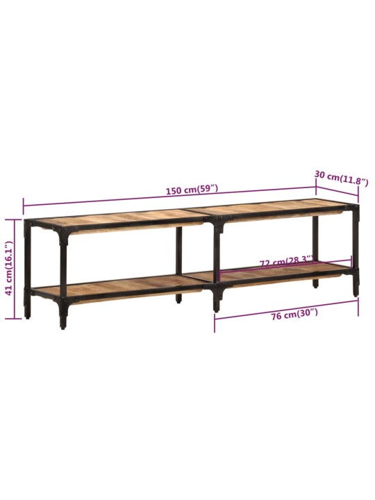 TV skříňka 150 x 30 x 41 cm masivní mangovníkové dřevo