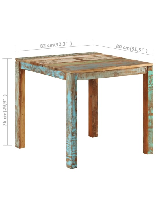 Jídelní stůl 82 x 80 x 76 cm masivní recyklované dřevo