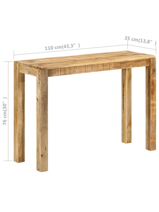 Konzolový stolek 110 x 35 x 76 cm masivní mangovníkové dřevo