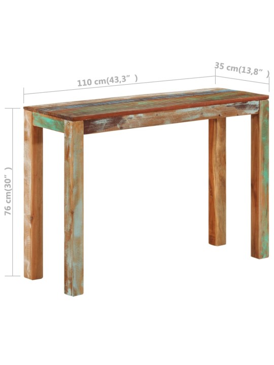 Konzolový stolek 110 x 35 x 76 cm masivní recyklované dřevo