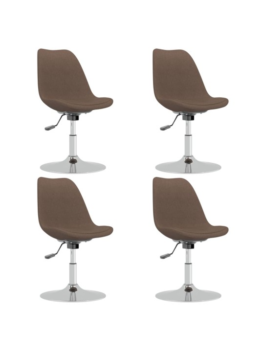Otočné jídelní židle 4 ks taupe textil