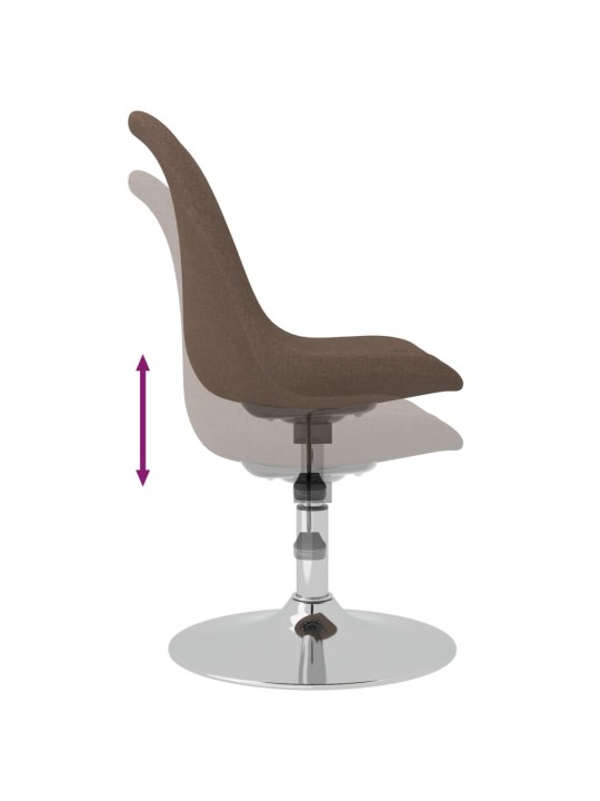 Otočné jídelní židle 4 ks taupe textil