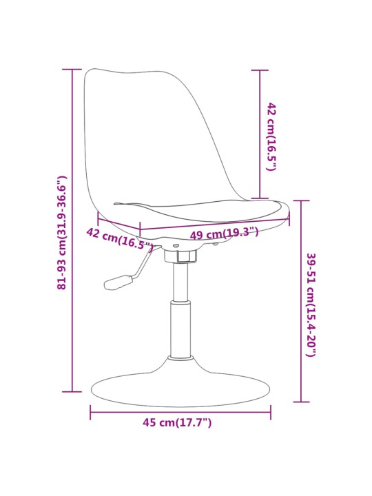 Otočné jídelní židle 4 ks taupe textil